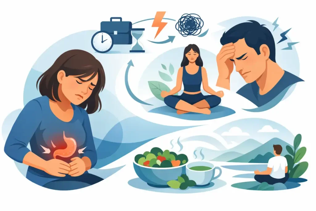 Relieve indigestion from stress