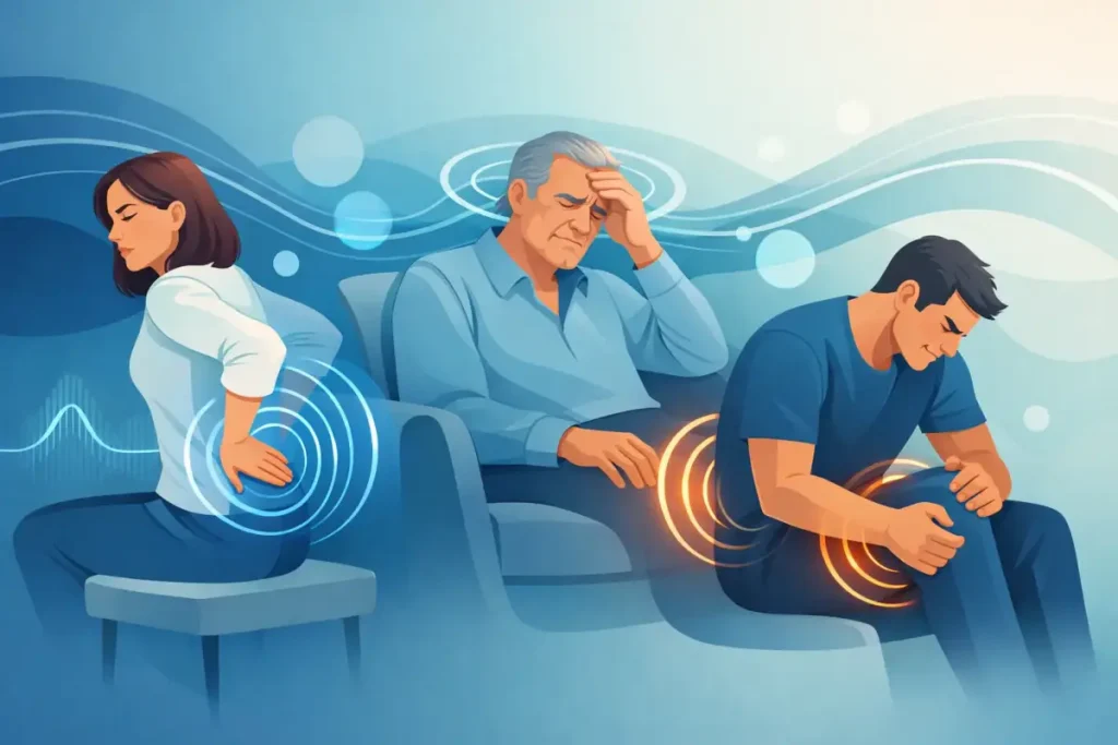 Electromagnetic therapy without moving